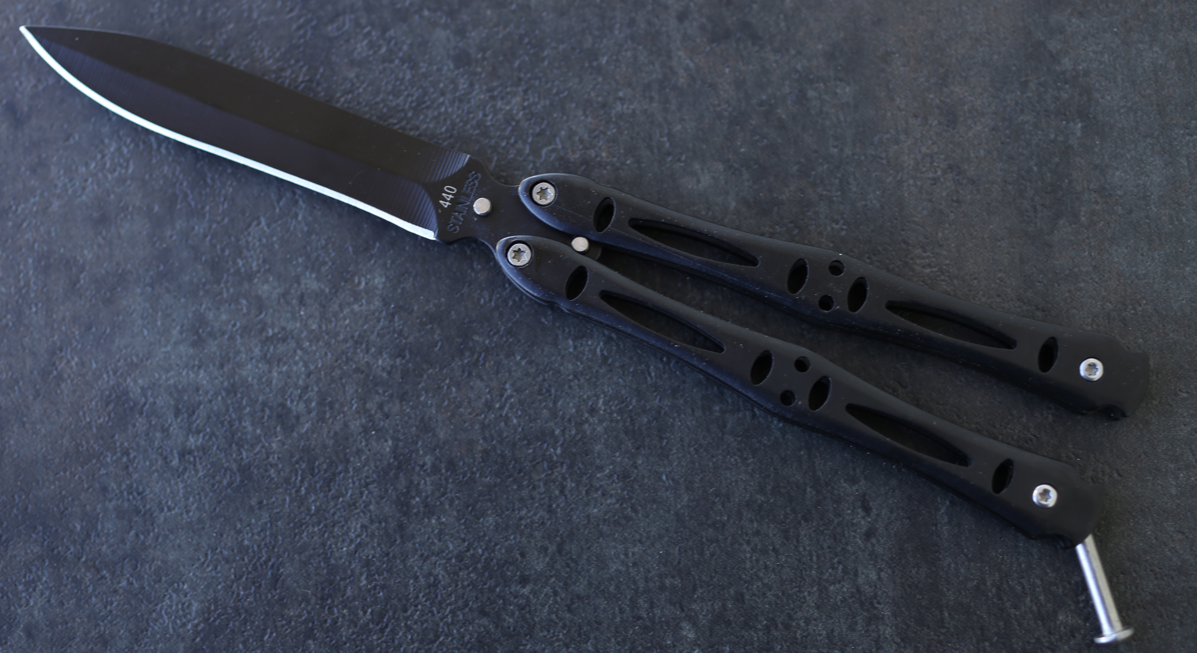Tactical Butterfly Knife, Black